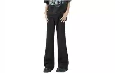 大卫贝肯 美式高街西裤可拆卸织带扣宽松纯色显高直筒轻薄透气垂坠感微喇休闲裤 男女同款