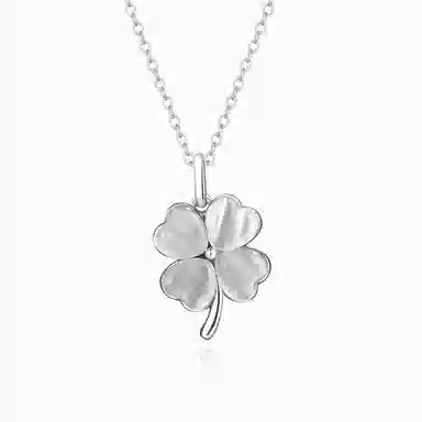 【S925银 幸运四叶草】 七好美银  精致轻奢时尚优雅清冷小清新 简约小众高级感设计 日常通勤百搭锁骨链 琉璃 项链 女款