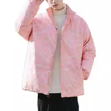 极限涡轮 美式立领基础双面穿复古纯色时尚宽松港风加厚保暖百搭面包服棉服 男女同款