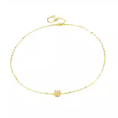 卡铂雅 金色极简高级感港风气质复古休闲高级感潮流设计 锆石 项链 女款