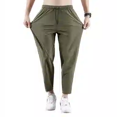 顶峰保罗 无性别主义九分裤薄款凉感亲肤透气宽松运动潮流商务直筒速干时尚百搭系带休闲裤 男女同款