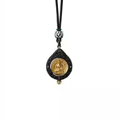 易明居 新中式十二生肖本命年吊坠国风复古转运八大守护神 黑檀木佛牌 木质项链 男女同款情侣款 黑檀