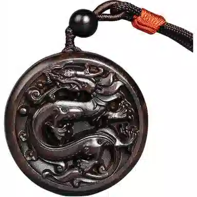 工匠一族 十二生肖圆牌 雕刻 紫光檀 项链 男女同款情侣款