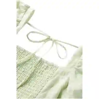 太平鸟 纯色舒适高腰短袖连衣裙 女款