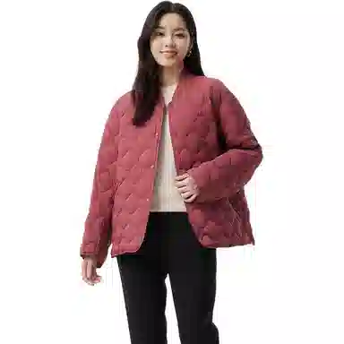 坦博尔 菱格轻暖保暖长袖羽绒服 女款