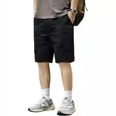 遨宇 美式高街复古水洗做旧休闲短裤 男款