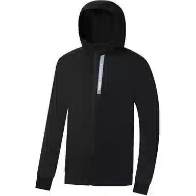 特步 综训系列 休闲连帽长袖夹克外套 男款 正黑色