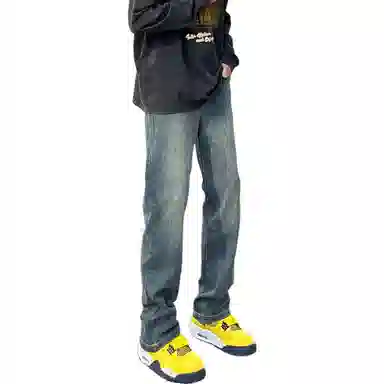 PANDA ADEVIL Wide Leg Denim Pants