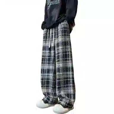 D&W Classic Christmas Red Plaid Sweatpants