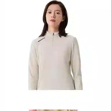 探路者 舒适保暖防风透气绒感外套 女款 黑色