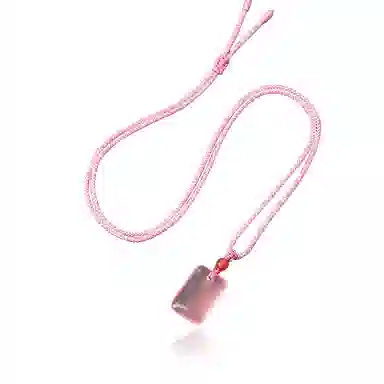 【高品质 I 附证书】 克兰茜 诸事顺遂 平安喜乐 新中式国风多巴胺配色无事牌吊坠 小众设计高级感精致轻奢日常百搭好运 玉髓 项链 女款