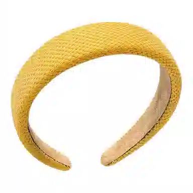 希铃 简约鹅黄色系 帆布 发箍 女款