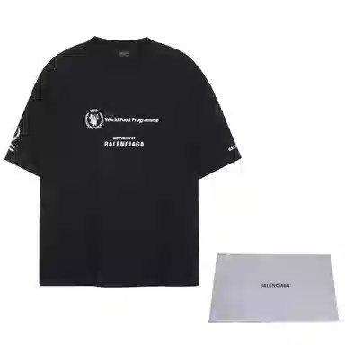 Balenciaga x WFP FW22 Logo T-Shirt Black
