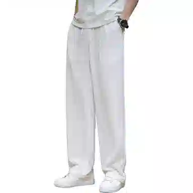 煦加 透气微弹中腰纯色休闲裤 男款