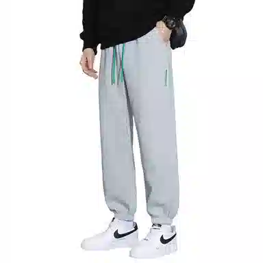 顶峰保罗 无性别主义美式潮流亲肤透气凉感设计感时尚卫裤束脚运动长裤宽松裤子潮牌百搭直筒休闲裤 男女同款