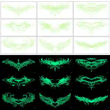 馨枕居  夜光魅魔情趣纹身贴性感小腹私处夜光情趣情侣临时纹身贴纸