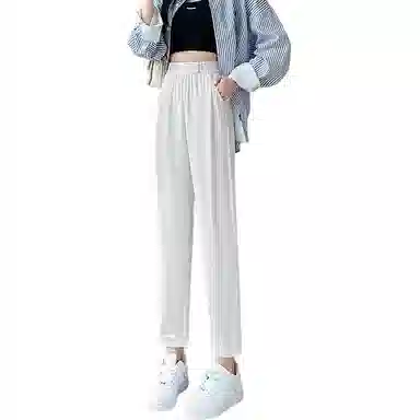棉购 哈伦裤简约舒适通勤纯色西装裤 女款