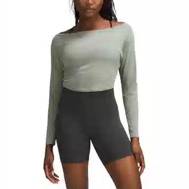 lululemon Cropped Long-Sleeve Cupro Boatneck T