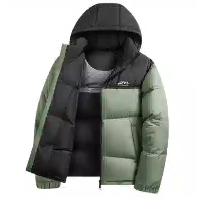 鸭鸭 户外极寒尚韩版休闲百搭拼色短款外套运动保暖可拆卸面包羽绒服 男女同款