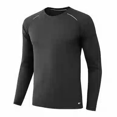 浪莎 运动长袖打底圆领健身衣 男款