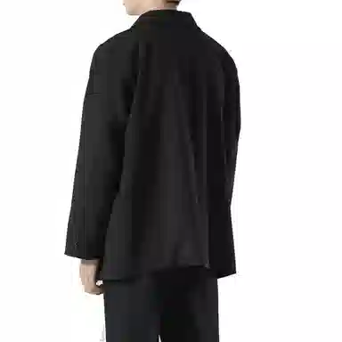 美式潮牌美拉德风学院风设计纯色百搭时尚潮流宽松单排扣长袖开衫西装 男女同款