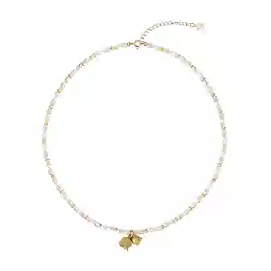 韵系 铃兰花仿珍珠 铜镀金 项链 女款