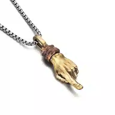 IDEAGEMER Finger Necklace