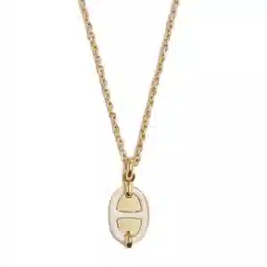 Hermes Original Cold Gold Necklace White
