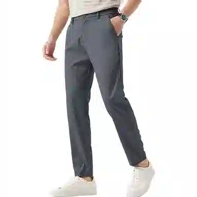 红豆 宽松百搭纯色舒适直筒休闲裤 男款