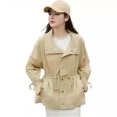 羽物 薄款简约纯色透气长袖防晒服 女款