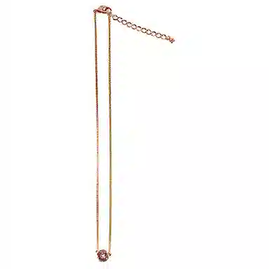 Givenchy Crystal Round Necklace Rose Gold