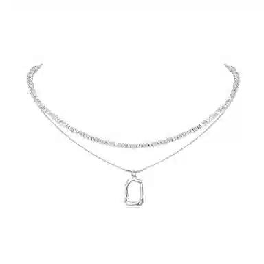 韵系 碎银子双层叠戴 铜镀金 项链 女款