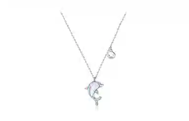 WANLIACC Aurora Dolphin Necklace S925 Silver