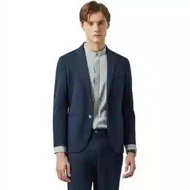 迪柯尼 商务绅士纯色西装 男款 深宝蓝