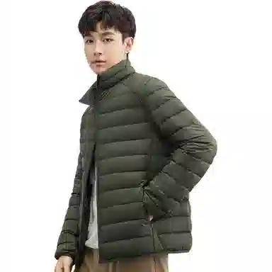 鸭鸭 立领短款休闲长袖羽绒服 男款