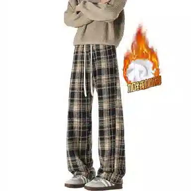 D&W Classic Christmas Red Plaid Sweatpants