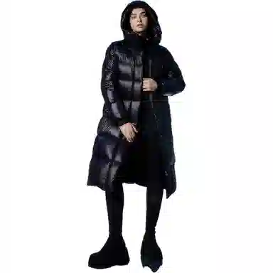 坦博尔 直筒加厚连帽羽绒服 女款