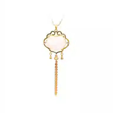 彤彤兔 吉祥如意锁复古流苏长款 铜 项链 女款