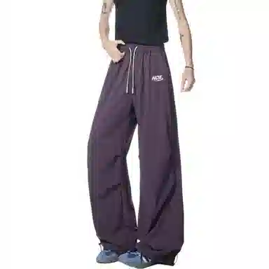 王者荣耀 美式简约纯色休闲长裤宽松舒适透气冰感弹力户外通勤显高显瘦时尚百搭针织运动裤 男女同款