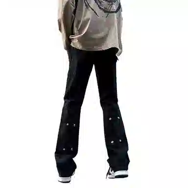 PANDA ADEVIL Devil Flare Jeans Black