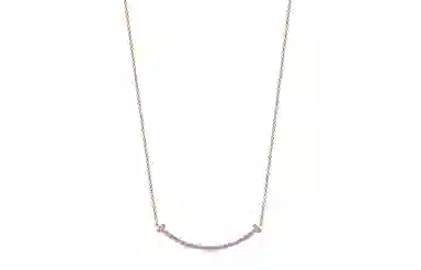 Tiffany & Co. T Smile Necklace Rose Gold