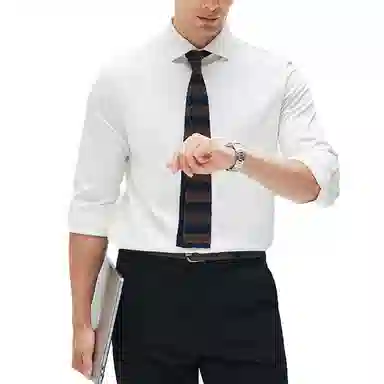 丹宁哲学 高弹无拘束抗皱无缝工艺长袖衬衫 男款