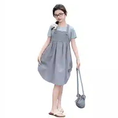 儿童款 雅鹿裙装套装 简约时尚透气短袖