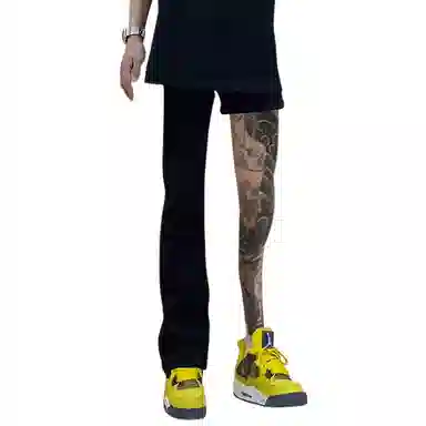 布客行 美式复古高街风加绒加厚多种版型显高百搭长裤牛仔裤 男女同款