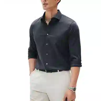 丹宁哲学 高弹无拘束抗皱无缝工艺长袖衬衫 男款