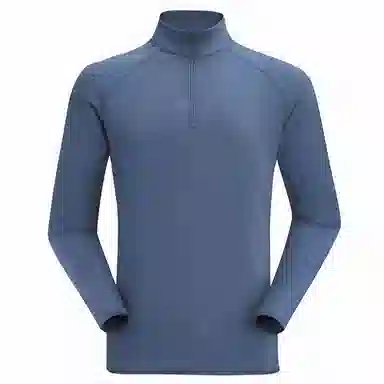 浪莎 抓绒保暖半拉链立领户外跑步运动健身衣 男款