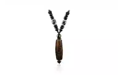 百利金 九眼天珠 国潮复古新中式简约精致霸气做旧平安转运创意设计手工编织绳转运珠 玛瑙 项链 男女同款情侣款