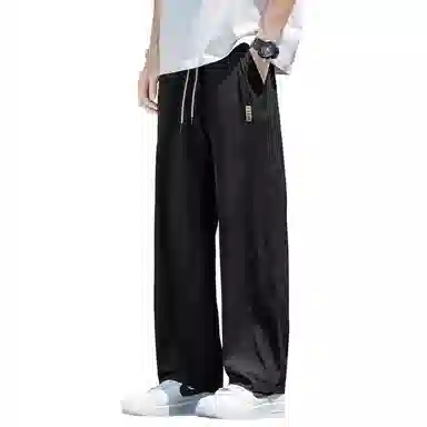 顶峰保罗 无性别主义凉感亲肤透气宽松直筒运动裤子美式潮流轻薄长裤时尚百搭高级感休闲裤 男女同款