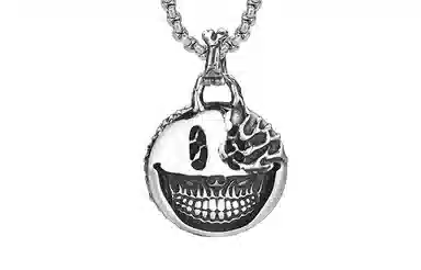 IDEAGEMER Smiley Face Necklace