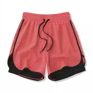 物质公式 美式复古高街纯色基础款三分不过膝透气亲肤自带内衬防走光运动健身跑步篮球裤 男女同款